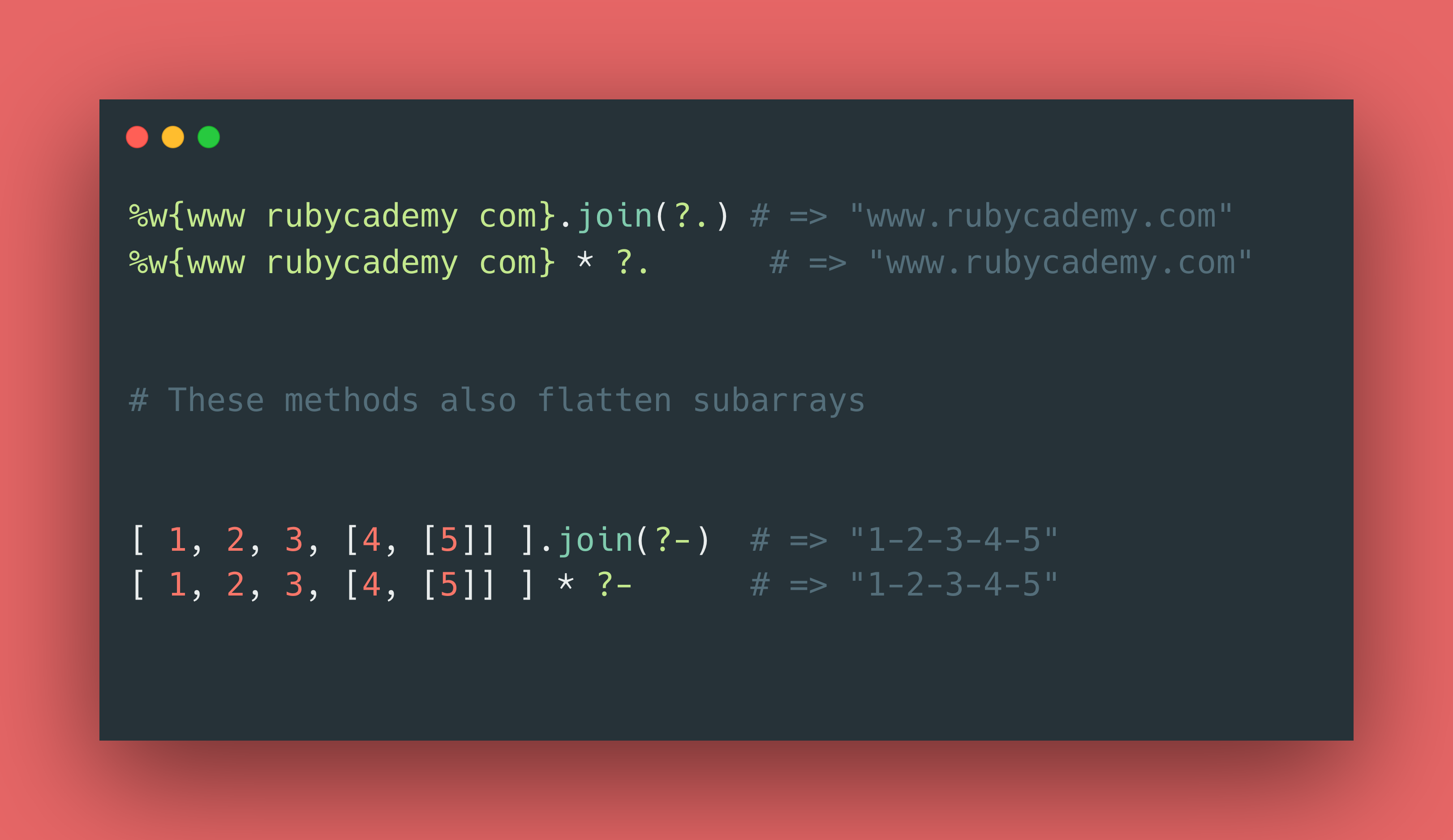 Different ways to join array elements